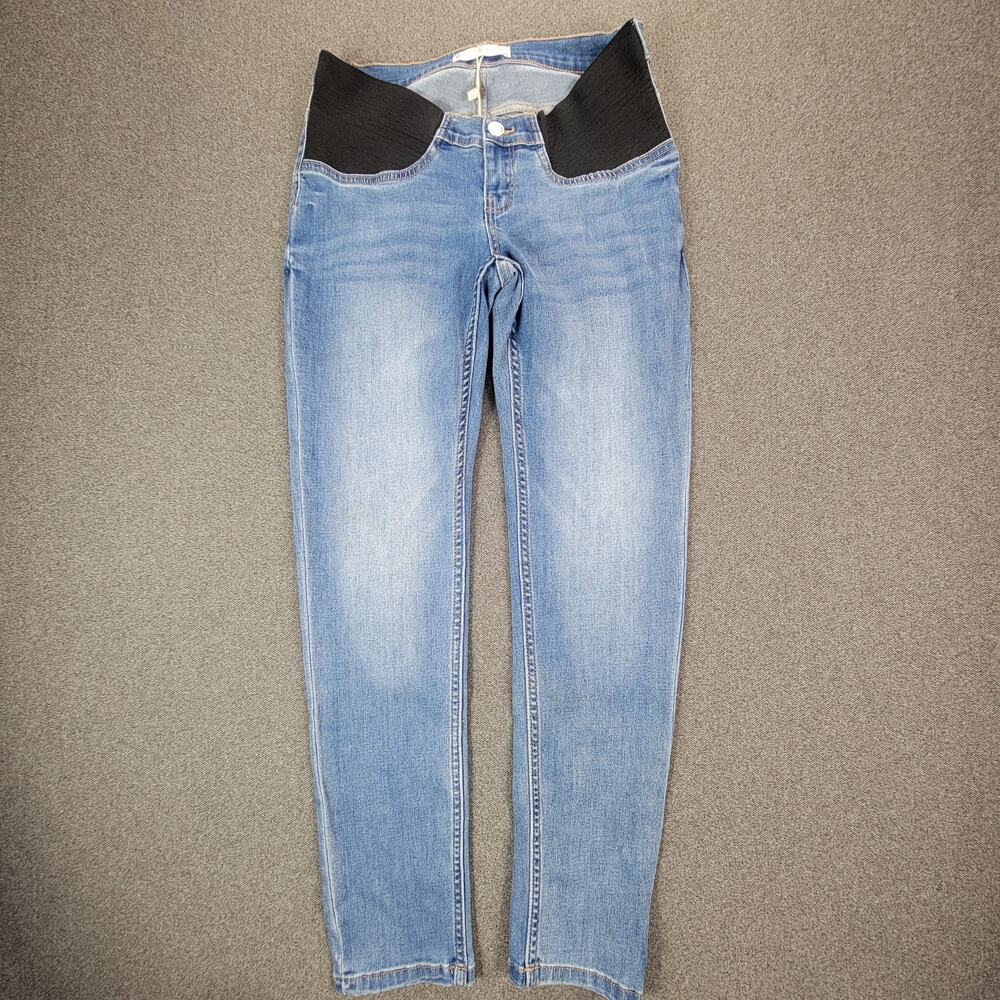 MNG Mango Maternity Jeans S Blue Elastic Panel Skinny